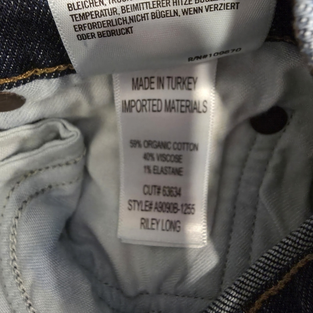 Agolde Riley Long High Rise Straight Leg Divided Jeans - Picture 8 of 8